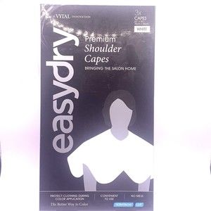 New easydry 3pc White Premium Shoulder Capes 22"x 30" for In-Home Hair Coloring
